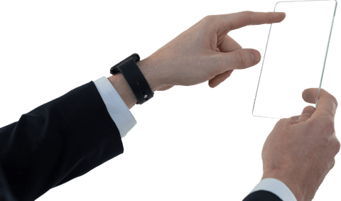 businessperson using transparent tablet device concept - Download Free Stock Videos Pikwizard.com