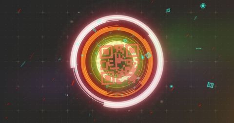 digital qr code scanning interface in futuristic design - Download Free Stock Images Pikwizard.com