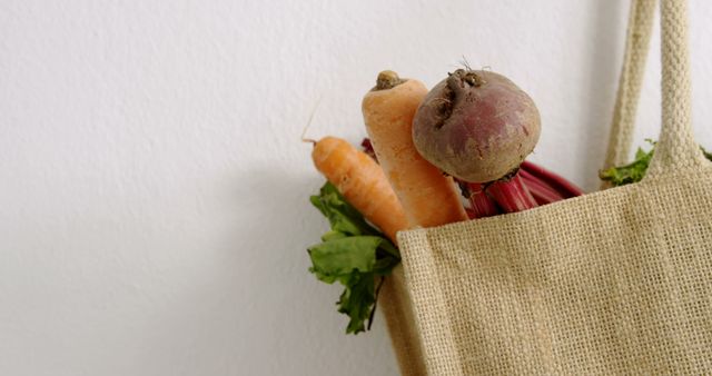 Organic Vegetables in Reusable Burlap Bag against White Background - Download Free Stock Images Pikwizard.com
