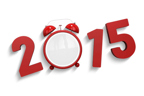 2015 illustration with red alarm clock on transparent background - Download Free Stock Videos Pikwizard.com