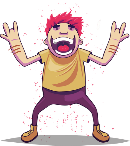 colorful cartoon character celebrating in transparent background - Download Free Stock Videos Pikwizard.com