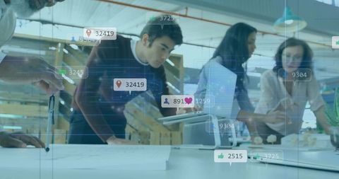 Business Team Engaged in Sketching Plans and Analytics