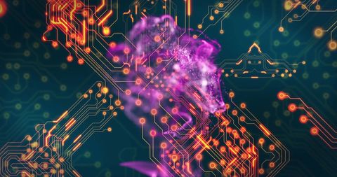 Fusion of Circuit Technology and Abstract Neural Networks - Download Free Stock Images Pikwizard.com