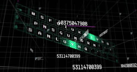 Digital Data Network with Abstract Numerical Interface - Download Free Stock Images Pikwizard.com