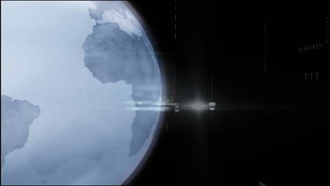 Digital Globe with Innovative Future Light Trails