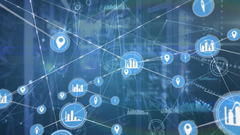 Digital Network and Data Processing Technology Concept