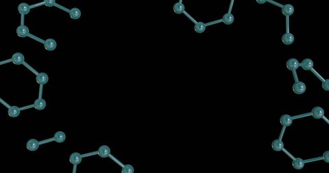 3D Molecular Network on Black Background for Science