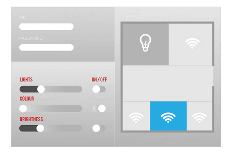 smart home lighting control interface screen on transparent background - Download Free Stock Videos Pikwizard.com
