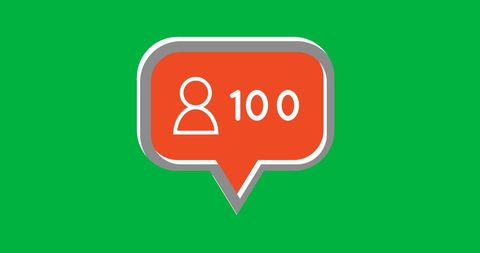 Social Media Notification Bubble on Green Background - Download Free Stock Images Pikwizard.com