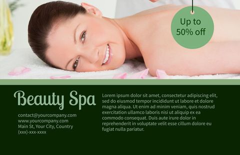 Relaxation Beauty Spa Promotion with Discount Offer - Download Free Stock Templates Pikwizard.com