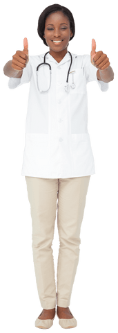 Smiling Nurse with Stethoscope Giving Thumbs Up on Transparent Background - Download Free Stock Videos Pikwizard.com