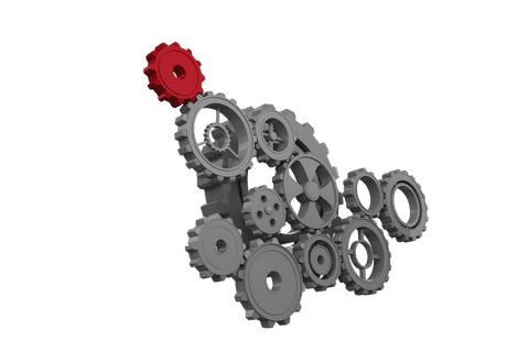 Isolated Grey and Red Cogs on Transparent Background - Download Free Stock Videos Pikwizard.com