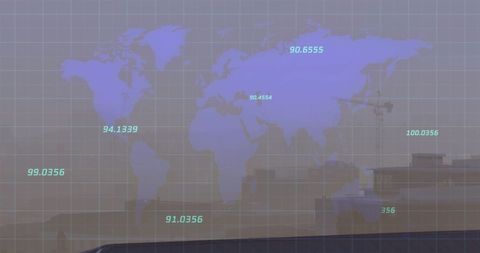 Digital World Map Overlay with Global Data - Download Free Stock Images Pikwizard.com