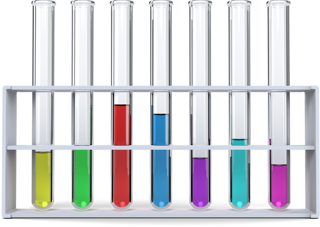 Various Transparent Colored Solutions in Test Tubes Lined Up in Rack - Download Free Stock Videos Pikwizard.com