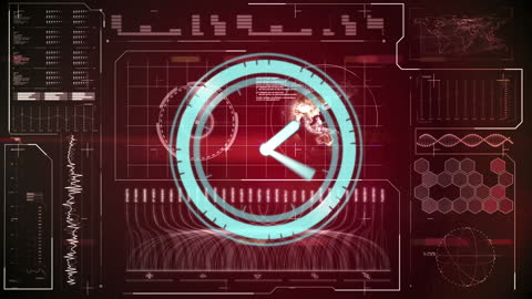 Digital Clock Animation with Global Data Overlay