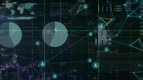 Digital Network with Financial Data overlay