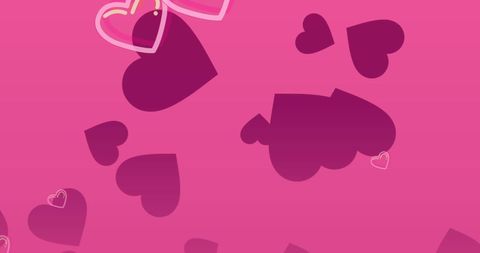 Floating Heart Icons on Vibrant Pink Love Theme Background - Download Free Stock Images Pikwizard.com
