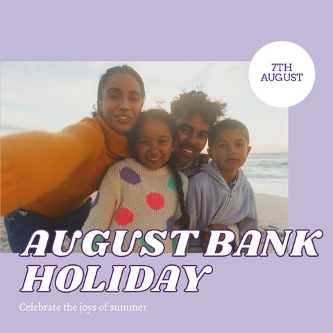 Happy Family Enjoying August Bank Holiday at Beach