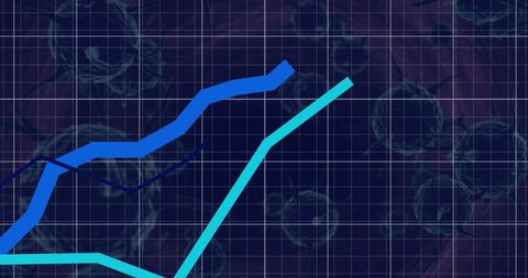 Business Data Trends with COVID-19 Cell Background - Download Free Stock Images Pikwizard.com