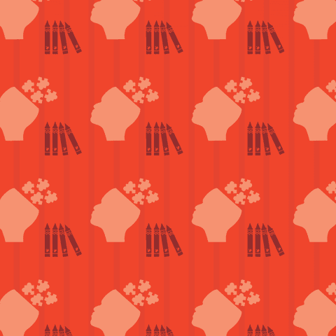 creative pattern of faces and crayons on transparent red background - Download Free Stock Videos Pikwizard.com