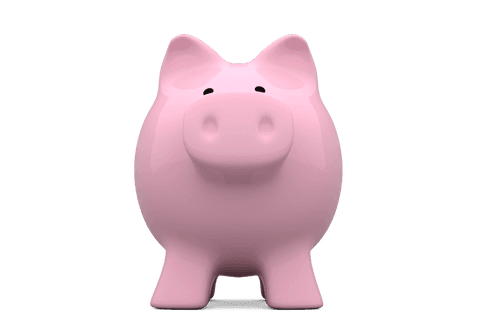 Pink Piggy Bank with Transparent Background for Financial Campaigns