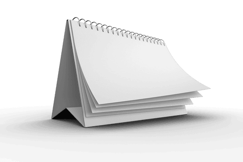 transparent spiral desk calendar illustration on white - Download Free Stock Videos Pikwizard.com