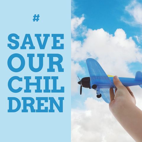 save our children awareness message sky blue - Download Free Stock Templates Pikwizard.com