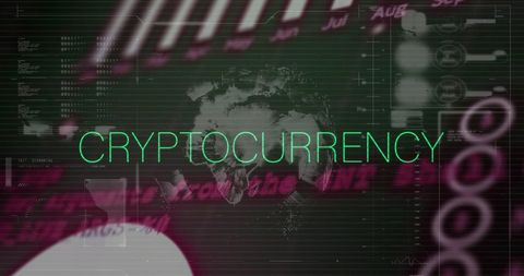 Cryptocurrency Technology with Digital Data and Global Network - Download Free Stock Images Pikwizard.com
