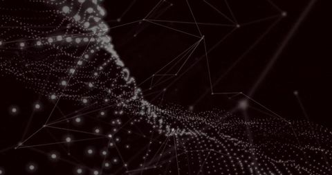 Abstract Network of Global Connections on Black Background - Download Free Stock Images Pikwizard.com