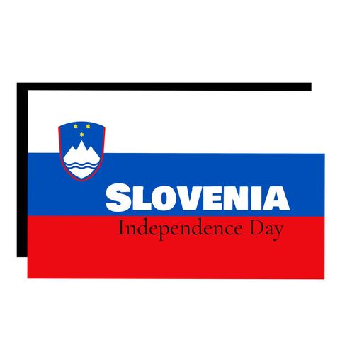 Slovenia Independence Day Celebration with National Flag - Download Free Stock Templates Pikwizard.com
