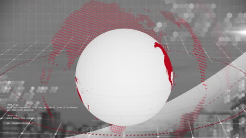 Dynamic Global Business and Data Processing Over Cityscape