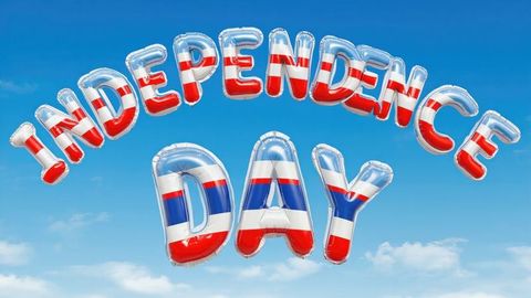 Patriotic Foil Balloons for Celebrating Independence Day