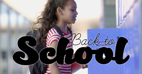 Young Student with Backpack Opening School Locker - Download Free Stock Images Pikwizard.com