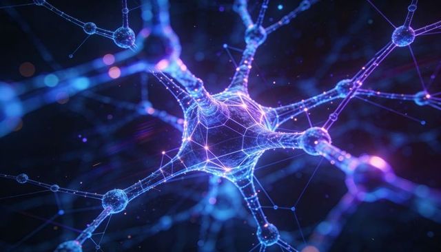 Glowing Neural Network Visualizing Synaptic Connectivity and Digital Brain Signals for AI