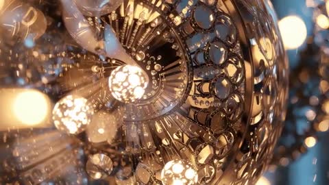 Opulent Chandelier Displaying Intricate Crystal Artistry