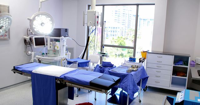 Modern Surgical Operating Room with Medical Equipment Prepared for Surgery - Download Free Stock Images Pikwizard.com