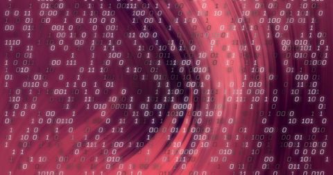 Abstract Binary Code Over Swirling Red and Purple Background - Download Free Stock Images Pikwizard.com