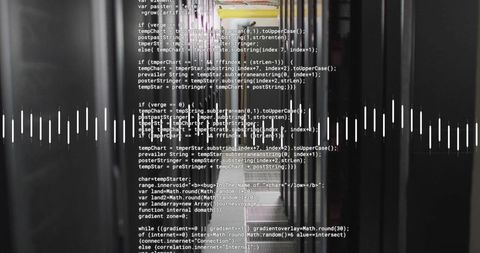 Digital Data Stream Flowing Through Modern Server Room - Download Free Stock Images Pikwizard.com