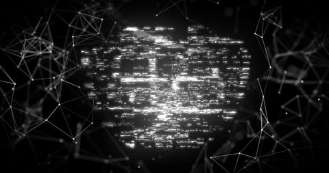 White Padlock Symbol with Digital Fingerprints Showing Security