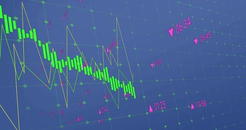 Digital Financial Data Processing with Graphs and Charts - Download Free Stock Images Pikwizard.com