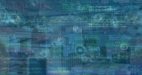 Dynamic Stock Market Data and Digital Interfaces Over Cityscape - Download Free Stock Images Pikwizard.com
