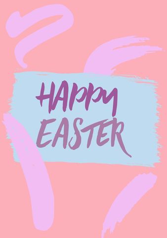 Happy Easter Pastel Design with Spring Colors - Download Free Stock Templates Pikwizard.com