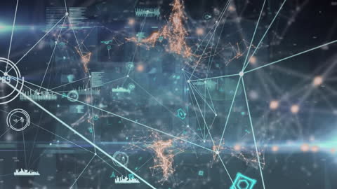 Global Network Connections and Data Transmission Concept