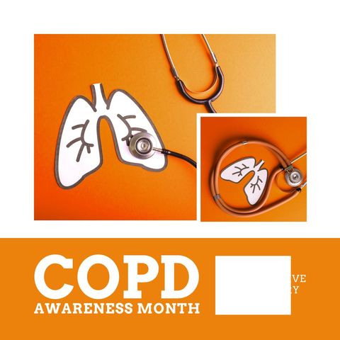 COPD Awareness Month Campaign Concept with Stethoscope and Lungs Illustration - Download Free Stock Templates Pikwizard.com