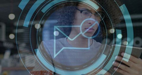 Conceptual Image of Digital Communication and Technology in Modern Office