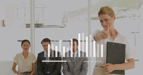 Business Team Analyzing Financial Data with Confidence