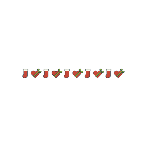Line of Festive Christmas Stockings and Hearts on Transparent Background - Download Free Stock Videos Pikwizard.com