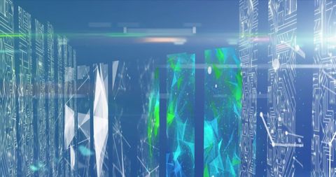 Plexus Networks and Digital Screens in Futuristic Blue Background - Download Free Stock Images Pikwizard.com