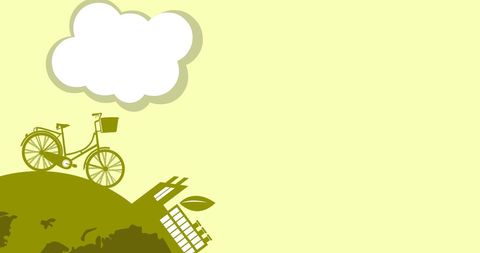 Eco-Friendly Concepts with Bicycle and Globe Illustration - Download Free Stock Images Pikwizard.com