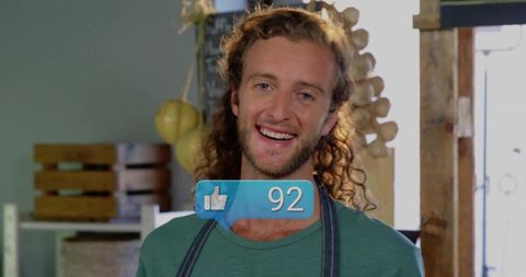 Cheery artisanal cafe vendor offering farm-to-table delights